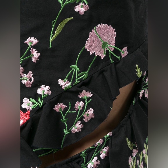 [relisted] Marques Almeida Black Floral Embroidered Mini Slip Dress - Picture 15 of 16